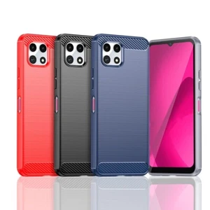 For T Mobile Revvl 7 7Pro T Phone2 5G Shockproof Fiber Brushed Rubber case cover - Picture 1 of 13