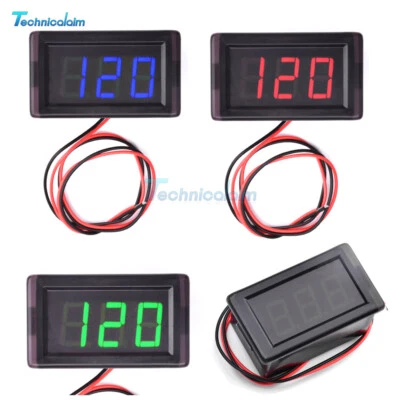 MARKENLOS Waterproof 0.56" 2 Wire Digital Voltmeter LED Volt Voltage Meter DC5V~120V