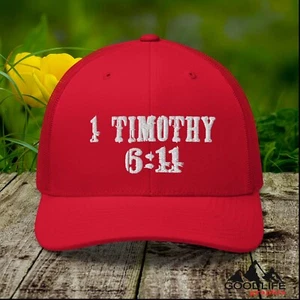 1 Timotheus 6:11 Mann Gottes Bibelvers Truckermütze für Männer - Bild 1 von 34