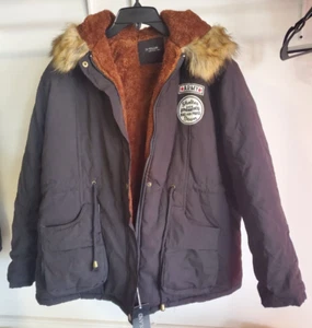 NWT In'Voland Women's Hooded Sherpa Lined Parka Jacket Black 18W $200 N10 - Picture 1 of 2
