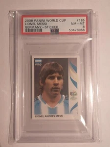 2006 Panini World Cup Lionel Messi Germany Sticker 185 NM - MT PSA 8 ARGENTINA - Picture 1 of 2