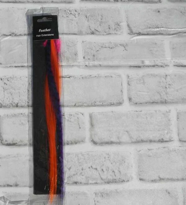 NUEVA EXTENSIÓN DE PELO PLUMA SINTÉTICA (MULTICOLOR) 11" LARGO #22 Foto 1 de 1