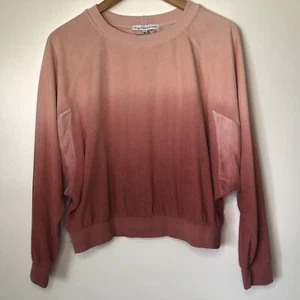 Young Fabulous and Broke Women's Pullover Pink Ombre Long Sleeve Medium Velvety - Picture 1 of 8