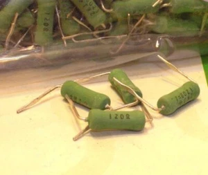 [20 pc] Power resistors 120 Ohm 2W Flameproof Metal Film  - Picture 1 of 3