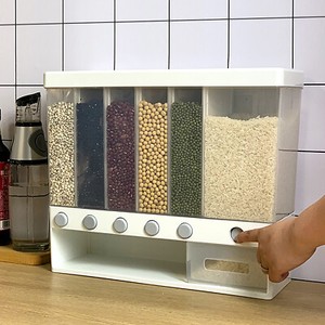 6-in-1 Müsli Spender Vorratsdosen Set Lebensmittelspender wandmontiert 10 kg