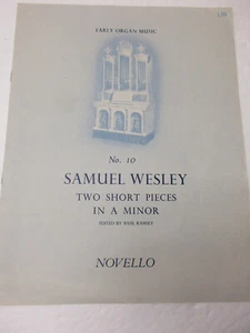 Samuel Wesley Dos piezas cortas en un órgano menor partituras editadas Basil Ramsey - Imagen 1 de 2