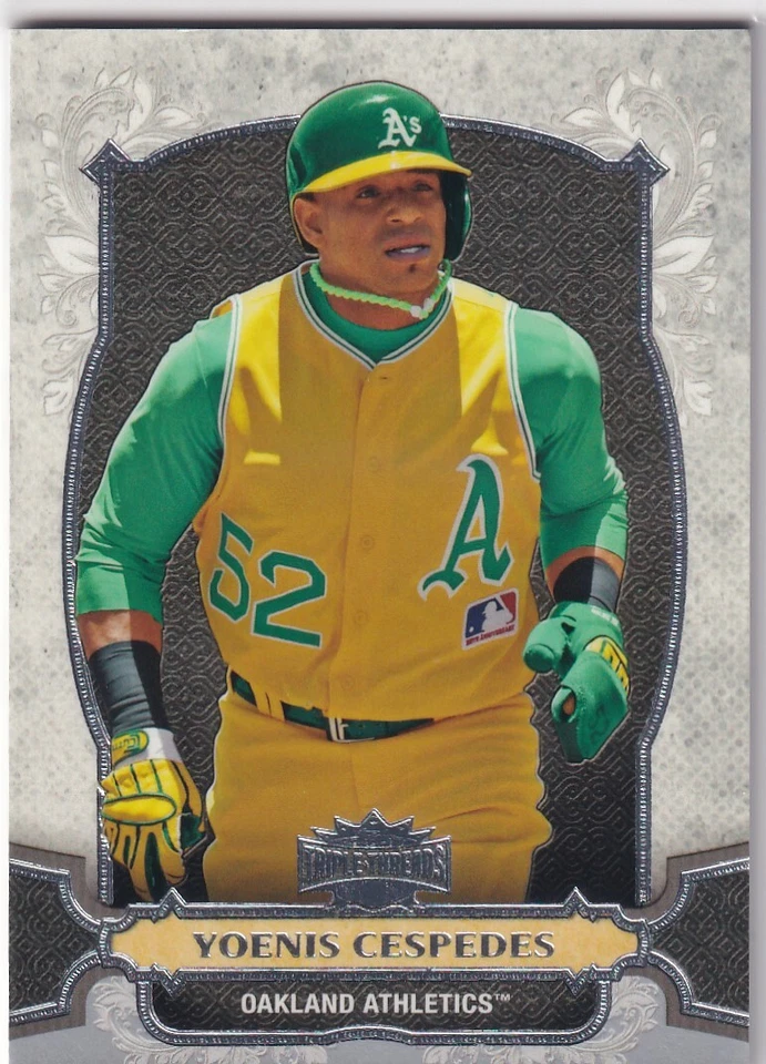 2014 TOPPS TRIPLE THREADS YOENIS CESPEDES OAKLAND ATHLETICS (JC)252 - Image 1 of 1