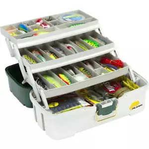 Plano Molding Co 620304 3 Tray Green & White Tackle Box,Plastic,New - Picture 1 of 5