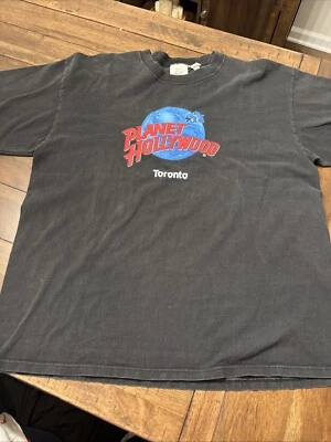 Vintage 1991 Planet Hollywood Toronto T-Shirt Size XL Foto 1 de 4
