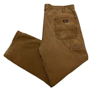 Dickies Carpenter Jeans Relaxed Fit Brown Mens 40W 30L Duck Canvas ED218 - Picture 1 of 19