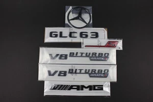 GLC63S AMG Gloss Black Badge Set for Mercedes Benz X253 2017 - 2022 Models AU - Foto 1 di 3