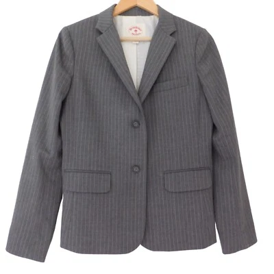 Blazer Brooks Brothers Gris Rayas Lana Italiana 2 Botones Talla 8 Foto 1 de 4