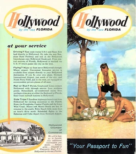 Hollywood Florida Vintage Travel Brochure Color Photos Circa 1950's  - Picture 1 of 5