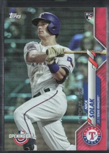 2020 Topps Opening Day #30 Nick Solak Red Foil Rookie Texas Rangers RC - Picture 1 of 2