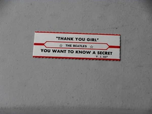 BEATLES~ MEGA RARE TITLE STRIP~YOU WANT TO KNOW A SECRET~ MISPRINT~ FORGOT DO - Picture 1 of 1