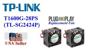 2 ventiladores de repuesto para TP-Link T1600G-28PS (TL-SG2424P, TL-SG2428P) - Imagen 1 de 6