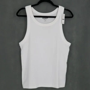 J. Crew Perfect Fit Tank Top Women XS White Minimalist Casual Layering Beach NWD - Picture 1 of 8