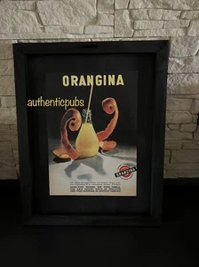 REKLAME ORANGINA A LA PULPE D'ORANGE FLASCHE VON 1960 FRANZÖSISCH AD PUB VINTAGE - Bild 1 von 1