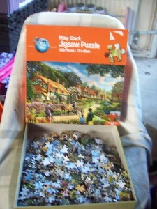 Gebrauchtes Eckstück Puzzle "Heuwagen" 1000 Teile.. Gebraucht - Bild 1 von 2