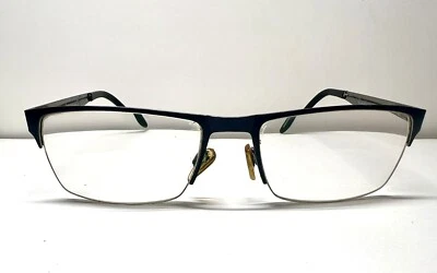 Anteojos JAGUAR Azul Marrón Para Hombre Rectángulo Medio Borde Modelo #33077 995/58-19-145 Foto 1 de 4