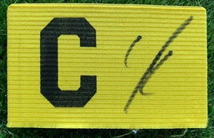 BRAZALETE DE CAPITÁN FIRMADO A MANO MARIO GOTZE BORUSSIA DORTMUND - ALEMANIA - PRUEBA 1. - Imagen 1 de 2