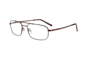 NEW ITECH Matte Brown SERVER Memory Metal & Titanium Eyeglasses 56mm with Case - Picture 1 of 2