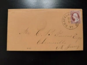 Vintage Letter Cover George Washington 3 Cent Brattleboro VT Chanceville NJ - Picture 1 of 2
