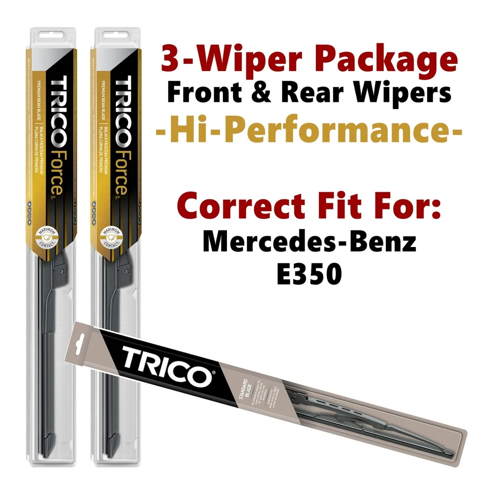 Wipers 3-pk Hi-Performance fits 2006-2007 Mercedes-Benz E350 - 25260x2/30170 - Изображение 1 из 4