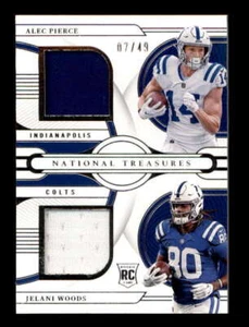 ALEC PIERCE / WOODS 2022 NATIONAL TREASURES ROOKIE DUAL JERSEY #07/49 BD8507 - Picture 1 of 1