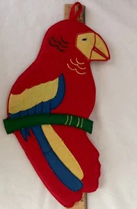 Hallie St. Mary Parrot Red Oven Kitchen Pot Holder Hot Bird New - Picture 1 of 4
