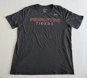Princeton Tigers Nike T Shirt Mens Large Charcoal Gray Athletic Fit Loose Fit - Picture 1 of 6
