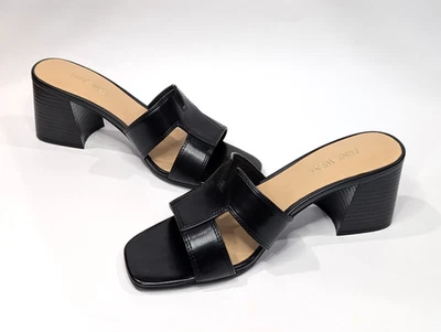 Nine West Ganda Black Women's Block Heel Sandals - Size 7.5 NWB - Image 1 of 4