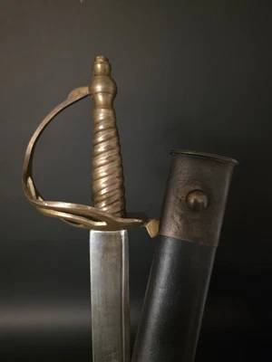 26" Estilo Antiguo Oficiales Inglés Cutlass Colgador Espada Rev War Foto 1 de 4