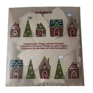 Crate And Barrel Gingerbread Village Advent Calendar 24 House Tree Boxes Xmas - Picture 1 of 8
