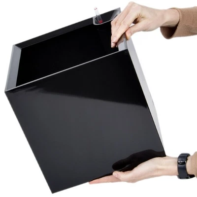 Blumenkiste glänzendes Pflanzgefäß 19,5 Liter Würfel Pflanzbehälter Indikator - Bild 1 von 4