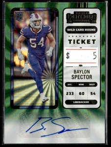 L43,575 - 2022 Panini Contenders #301 Baylon Spector Auto - Picture 1 of 2