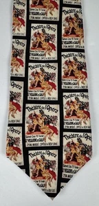 MUSEUM ARTIFACTS THEATRE DE L'OPERA RETRO MEN'S SILK NECK TIE HANDMADE - Picture 1 of 5