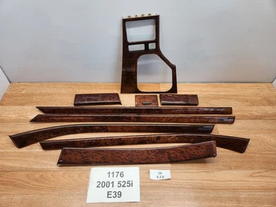 ✅ 97-03 OEM BMW E39 525 Front Dash Dashboard Center Console Fine Wood Trim SET * - Image 1 of 4