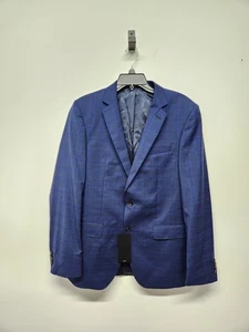 Hugo Boss Herren Huge6 Marzotto Super 100 Wolle Slim Sakko, Gr. 40R Navy Kariert - Bild 1 von 14