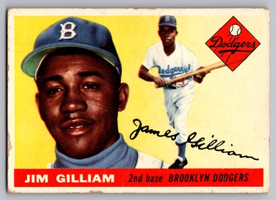 Jim Gilliam Brooklyn Dodgers 1955 Topps #5 Foto 1 de 3