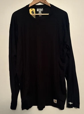 Top Carhartt Force Peso Medio Waffle Capa Base Cuello Redondo Negro Para Hombres 2XL NUEVO CON ETIQUETAS Foto 1 de 4