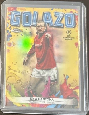 Eric Cantona Golazo Topps UCL 2021/22 Manchester United Legend Gold 1/50 Rare1/1 - Image 1 of 3