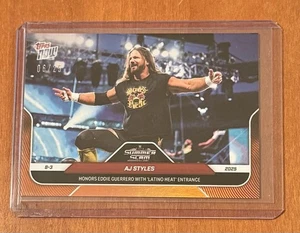 2025 TOPPS NOW WWE #87 AJ STYLES - NUMBERED 6/25 ORANGE PARALLEL - Picture 1 of 2