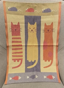 Ekelund Weavers Rainbow Collection Cats Kitchen Hand Towel 14x20 Sweden - Picture 1 of 6