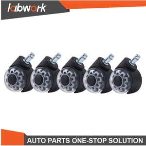 Labwork Universal 5 Pack 2 Inch Office Chair Caster Rubber 360° Swivel Wheels - Picture 1 of 13