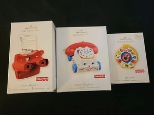 FISHER PRICE MINIATURA SELLO RECUERDO ADORNO Lote de 3 - Imagen 1 de 6