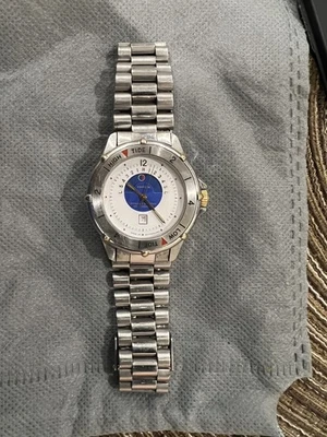 Relógio Krieger M882 cronômetro de maré quartzo ouro 18K/aço inoxidável - Imagem 1 de 4