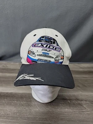 Vtg. 90s Roush Racing Jeff Burton #99 Exide Batteries Racing Nascar Snapback Hat - Image 1 of 4