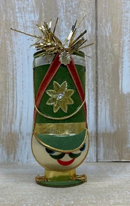 Adorno de Navidad soldado juguete flocado verde aguacate vintage MCM 1960s - Imagen 1 de 10