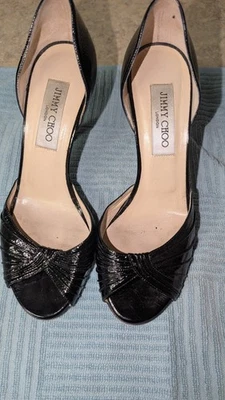 Jimmy Choo London Mujer Punta Abierta Tacón Alto Talla EU 37 Hecho en Italia Foto 1 de 4
